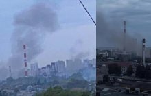 В Белгороде блэкаут после сильных взрывов и пожара на ТЭЦ