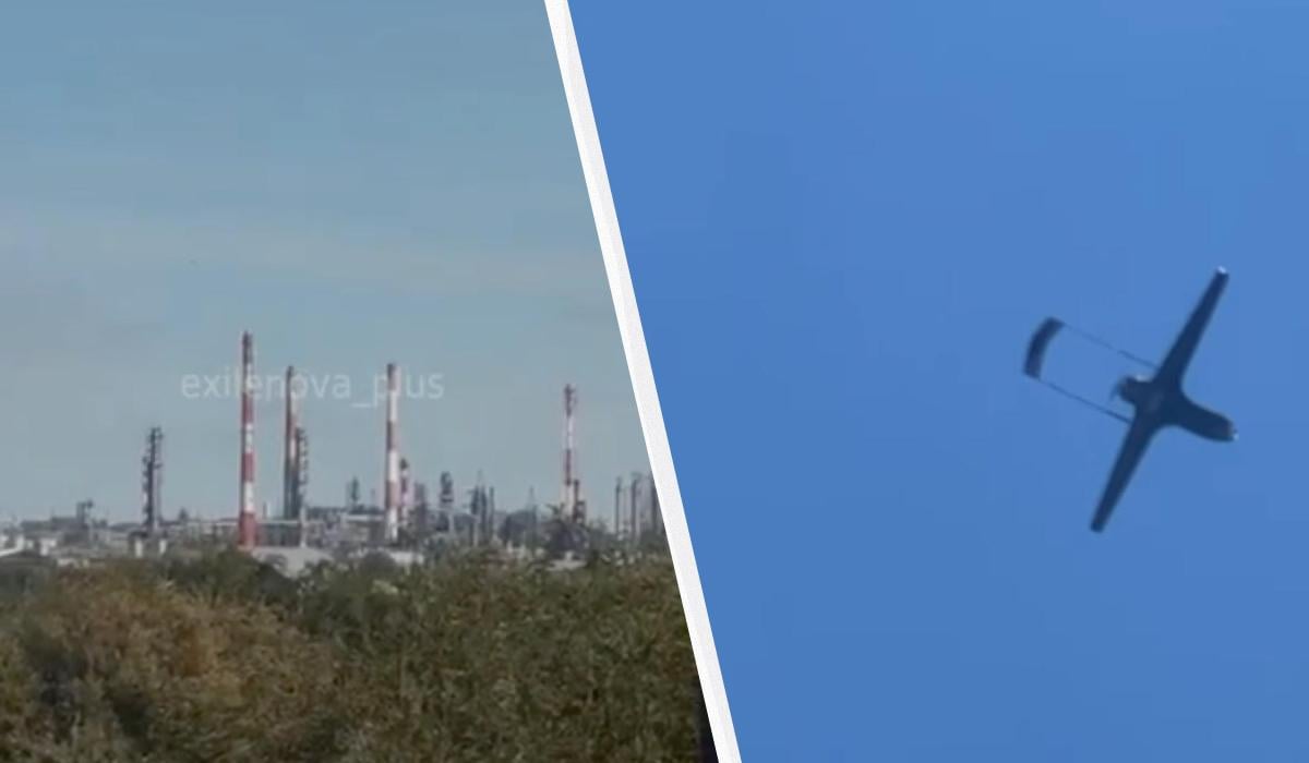 У Росії дрони вдарили по нафтопереробному заводу в Оренбурзькій області / Колаж УНІАН, скриншоти У Росії дрони вдарили по нафтопереробному заводу в Оренбурзькій області / Колаж УНІАН, скриншоти