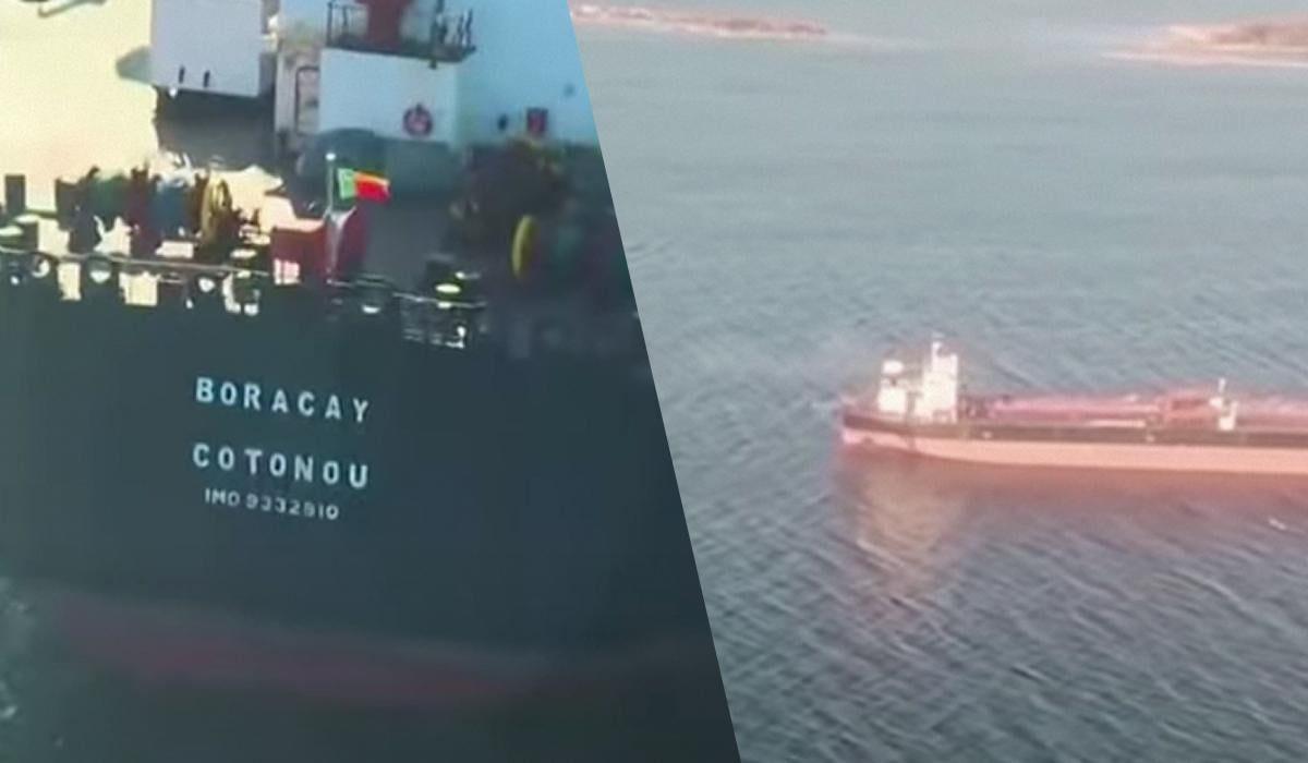 Судно рухалося на південний захід по Біскайській затоці / Колаж: УНІАН, фото: скріншот з відео Судно рухалося на південний захід по Біскайській затоці / Колаж: УНІАН, фото: скріншот з відео
