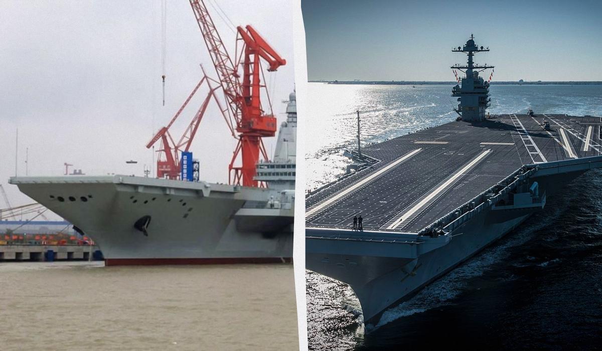 ВМС США мають більше досвіду в будівництві авіаносців / Колаж УНІАН, фото - Сіньхуа, wikipedia.org ВМС США мають більше досвіду в будівництві авіаносців / Колаж УНІАН, фото - Сіньхуа, wikipedia.org