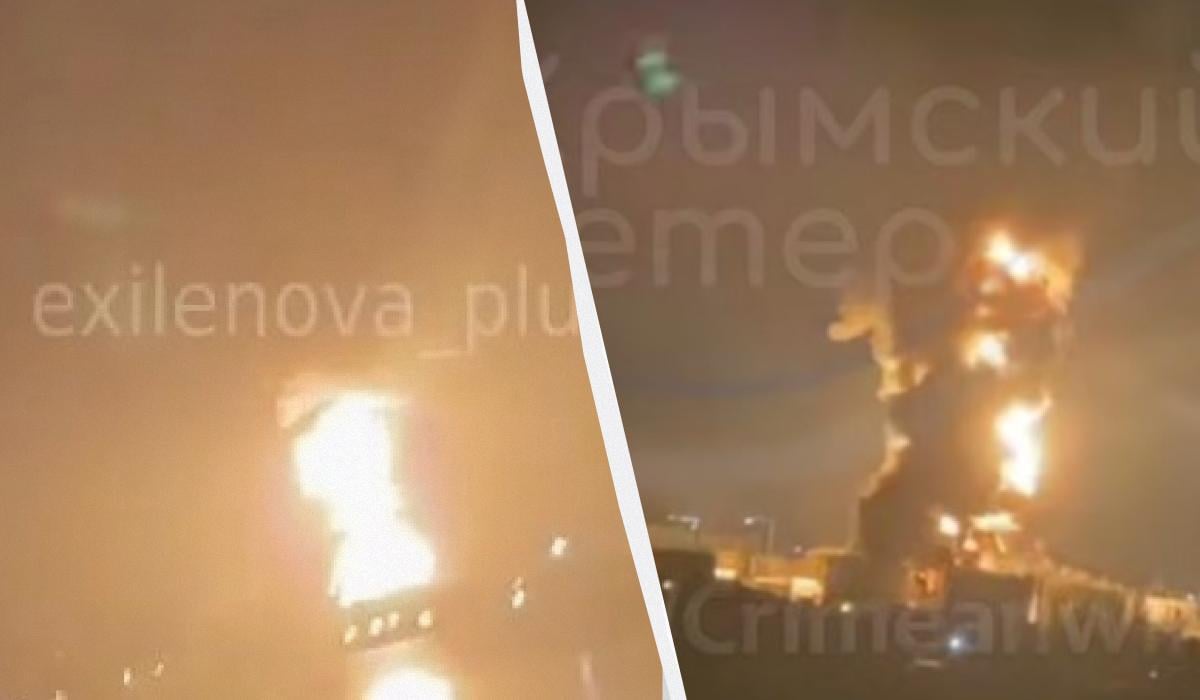 Нефтебазу в Феодосии уже ранее успешно атаковали дроны/ Коллаж УНИАН, скриншоты Нефтебазу в Феодосии уже ранее успешно атаковали дроны/ Коллаж УНИАН, скриншоты