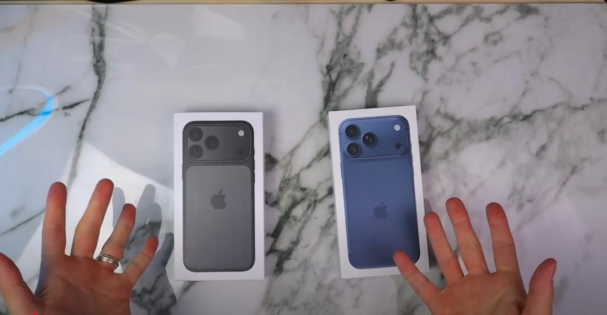 Фейковий iPhone 17 Pro Max (ліворуч) та оригінал (праворуч) Фейковий iPhone 17 Pro Max (ліворуч) та оригінал (праворуч)