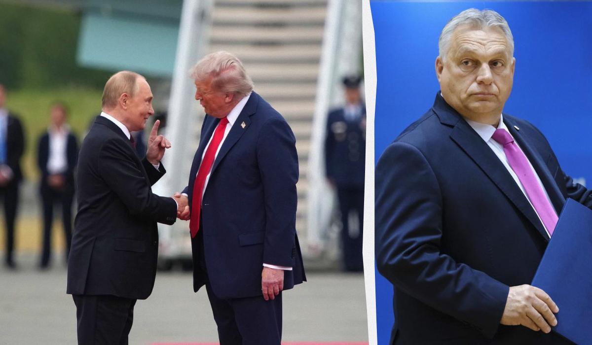Орбан торжествует, принимая саммит Трампа и Путина / Коллаж УНИАН, фото Getty Images, consilium.europa.eu Орбан торжествует, принимая саммит Трампа и Путина / Коллаж УНИАН, фото Getty Images, consilium.europa.eu