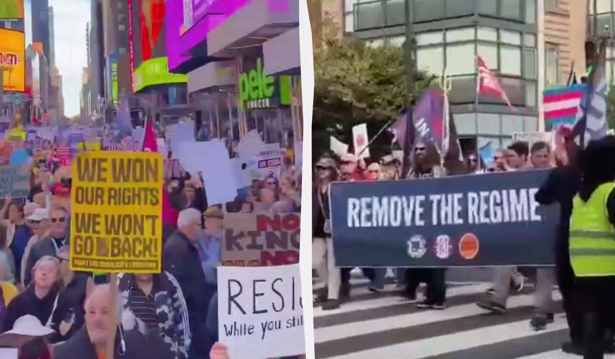 В США - протесты против политики Трапа / коллаж УНИАН, скриншоты В США - протесты против политики Трапа / коллаж УНИАН, скриншоты