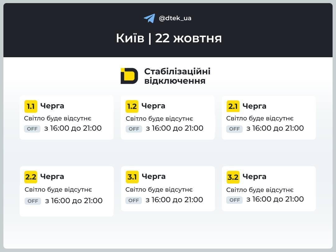 В Киеве ввели почасовые графики отключений: когда не будет света В Киеве ввели почасовые графики отключений: когда не будет света