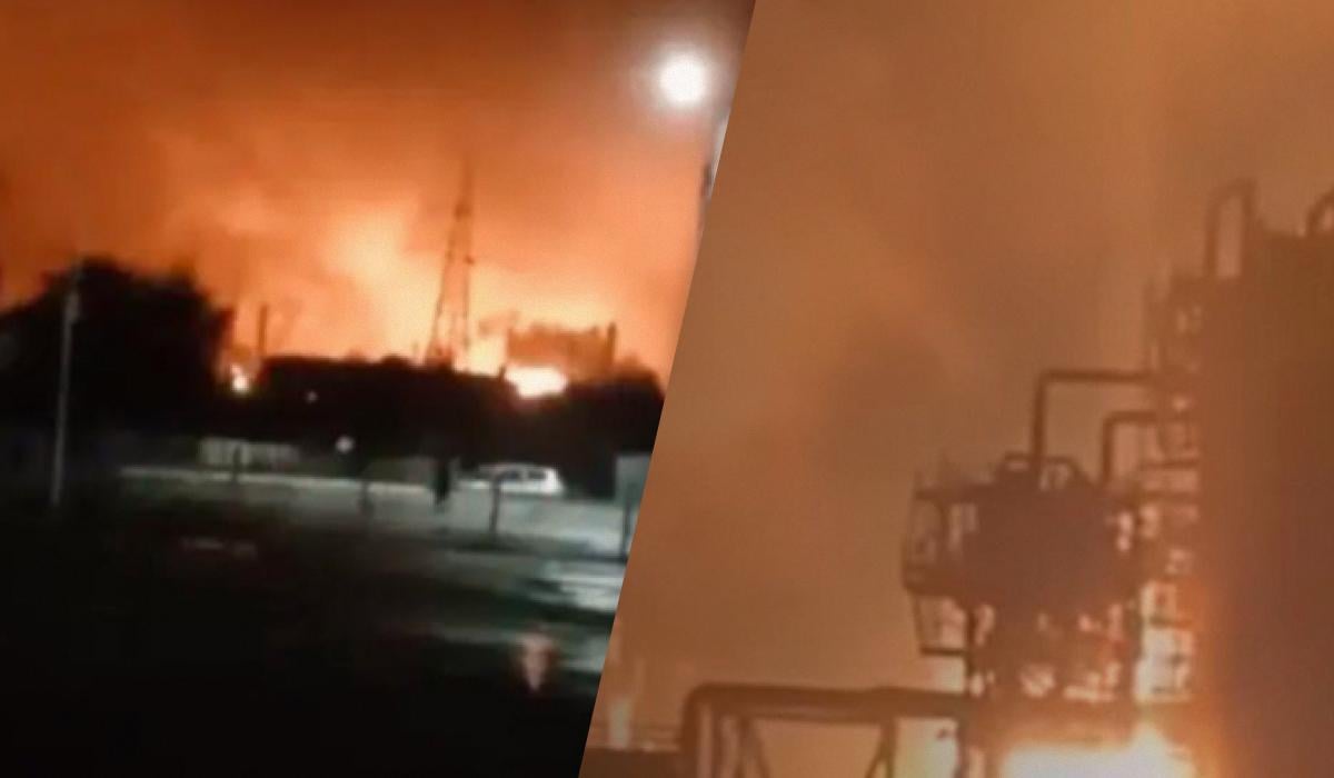 Крупнейший НПЗ в центральной части России бы/ коллаж УНИАН, фото скриншот Крупнейший НПЗ в центральной части России бы/ коллаж УНИАН, фото скриншот