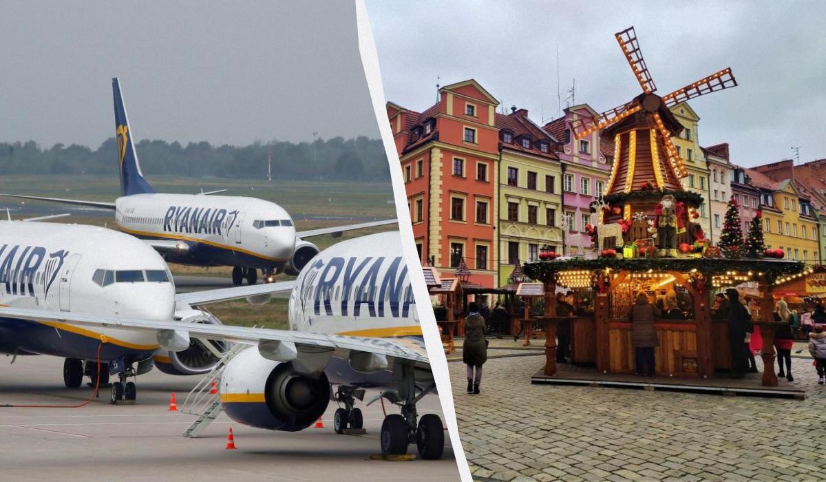 Ryanair додає нові рейси з аеропорту польського Вроцлава / колаж УНІАН, фото REUTERS, Марина Григоренко Ryanair додає нові рейси з аеропорту польського Вроцлава / колаж УНІАН, фото REUTERS, Марина Григоренко