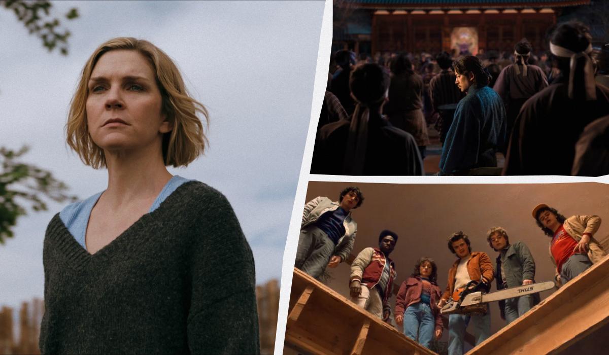 Кадри з серіалів "Плюрибус", "До останнього самурая" і "Дивні дива" / колаж УНІАН, скріншоти Кадри з серіалів "Плюрибус", "До останнього самурая" і "Дивні дива" / колаж УНІАН, скріншоти