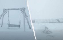 У Карпатах намело півметрові перемети снігу (видео)