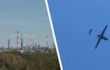Дроны ударили по российскому НПЗ в 1400 км от границы (видео)