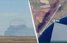 Дим на 12 кілометрів: з'явилися фото нафтобази у Феодосії після удару ЗСУ
