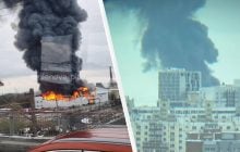 В Новосибірську палає завод з виготовлення електроніки для армії (відео)