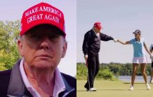 Трамп зіграв у гольф з онучкою та потрапив у скандал через російський трек (відео)