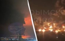 Вдруге за тиждень: у Феодосії потужно палає нафтобаза після атаки дронів (фото, відео)