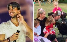 Дружина Енріке Іглесіаса вперше за довгий час показала їхніх трьох дітей (фото)