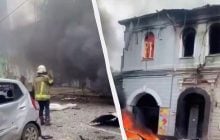 Внаслідок удару РФ по дитсадку в Харкові сталася пожежа, є загиблий та поранені