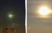В небе над Москвой вспыхнул неизвестный объект (видео)
