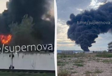 Третю добу палає нафтобаза у Феодосії після атаки ЗСУ, з міста почали виїжджати люди, - ЗМІ