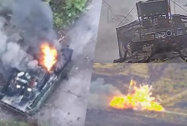 Россияне пустили танки на штурм села: в Азове показали, как превратили их в металлолом