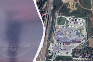 В Крыму прогремели взрывы: пылает нефтебаза, видны столбы дыма (видео)