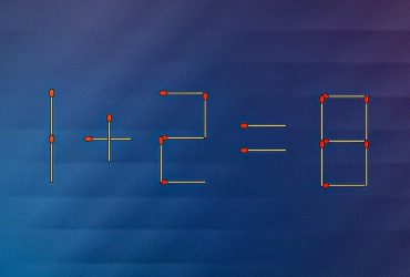 Надо переместить лишь одну спичку, чтобы уравнение 1+2=8 стало правильным: простой IQ-тест
