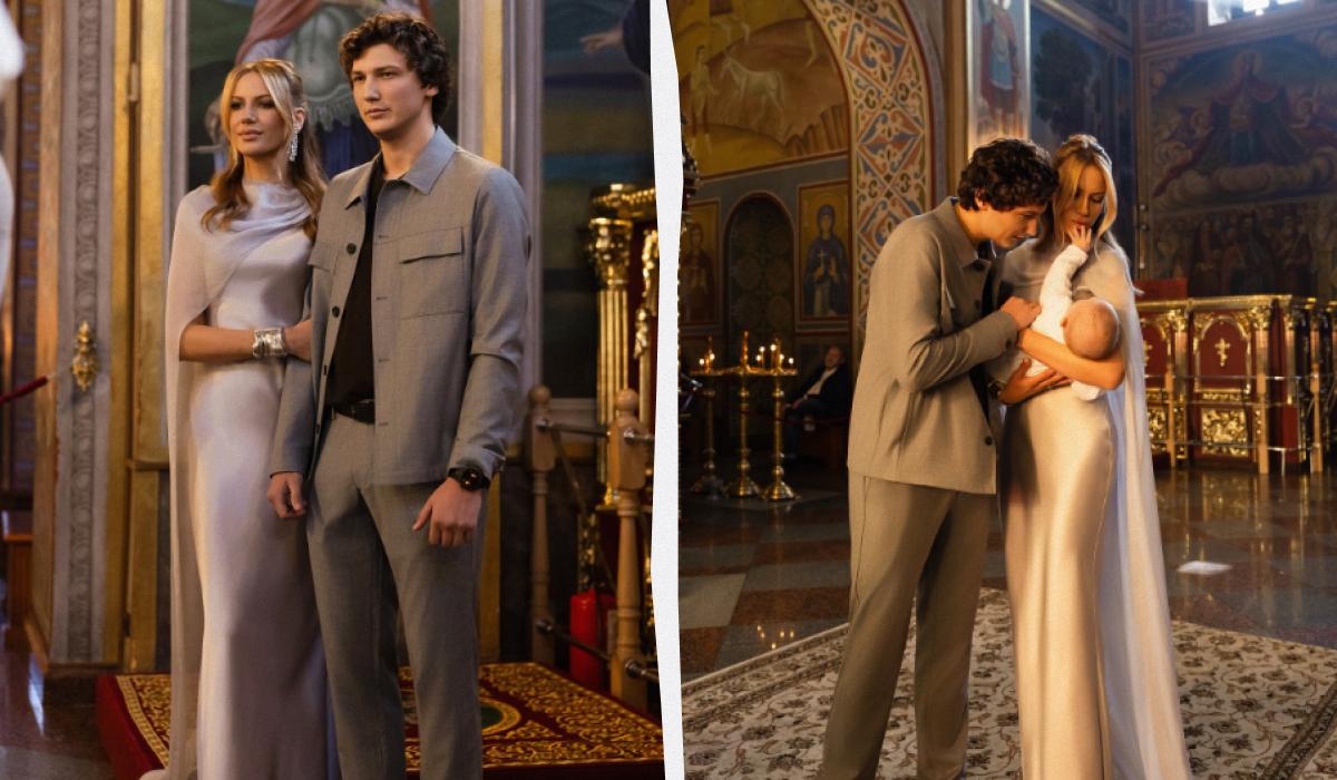 Lesya Nikityuk Celebra il Battesimo del Figlio nel Prestigioso Monastero di San Michele con le Cupole d'Oro