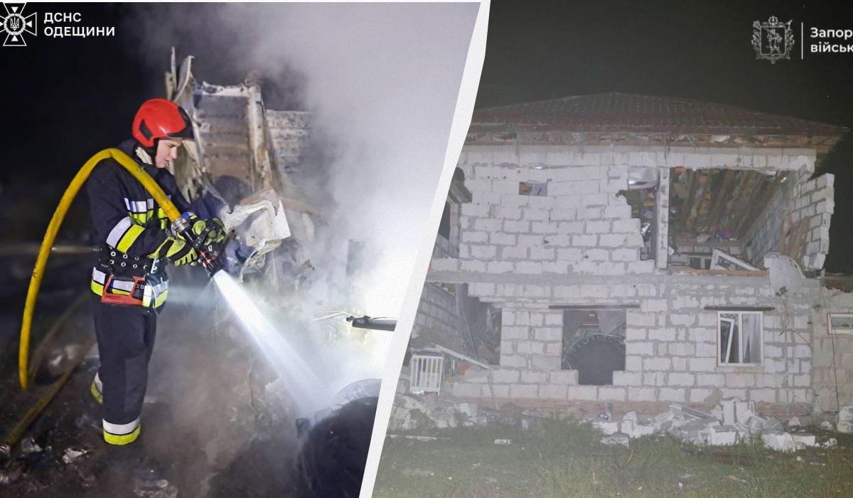 У трьох областях є постраждалі/ Колаж УНІАН, фото ДСНС,  Запорізька ОВА