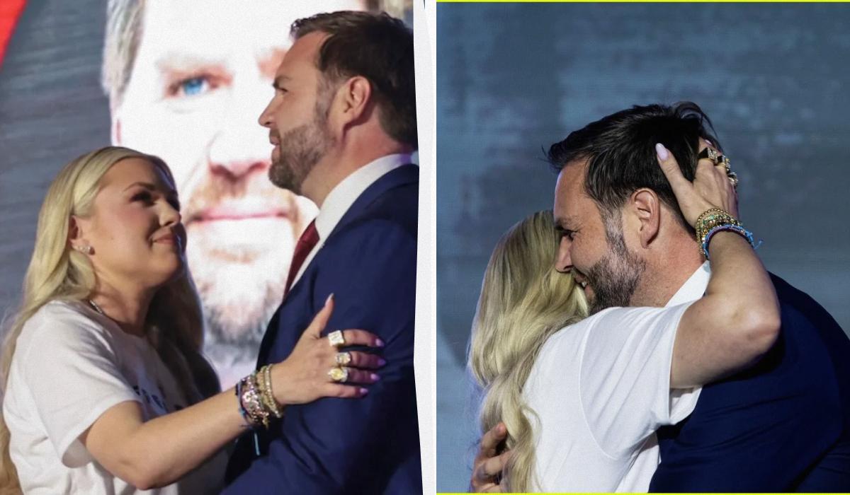 Мережею ширяться чутки про роман Джей Ді Венса із вдовою Чарлі Кірка / Колаж УНІАН, фото justjared.com, скриншот