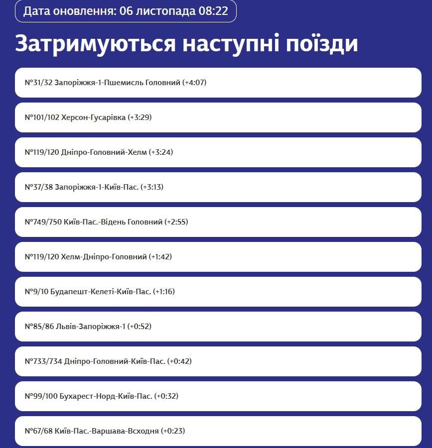 РФ ударила по железной дороге: украинцев предупредили о задержках до 5 часов и изменениях маршрутов РФ ударила по железной дороге: украинцев предупредили о задержках до 5 часов и изменениях маршрутов