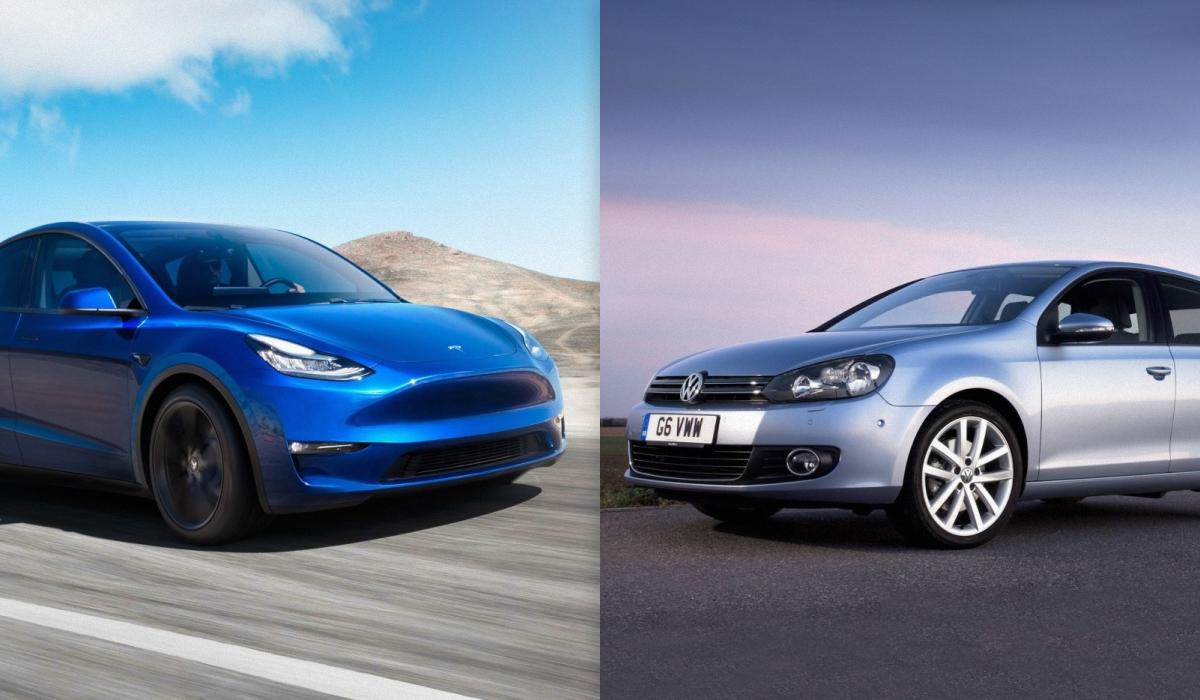 /Колаж УНІАН, фото - Tesla, Volkswagen /Колаж УНІАН, фото - Tesla, Volkswagen