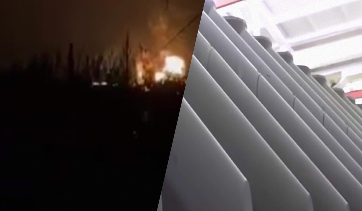 В результате удара полностью уничтожен склад боеприпасов и горючего / Коллаж: УНИАН, фото: скриншот из видео