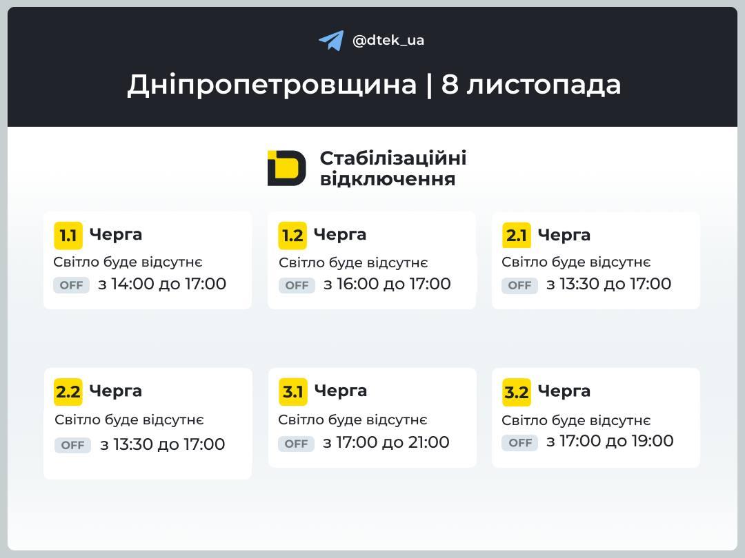 В субботу будут действовать графики отключения света: когда не будет электроэнергии