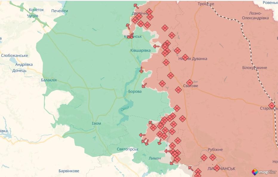 скриншот с карты DeepState скриншот с карты DeepState