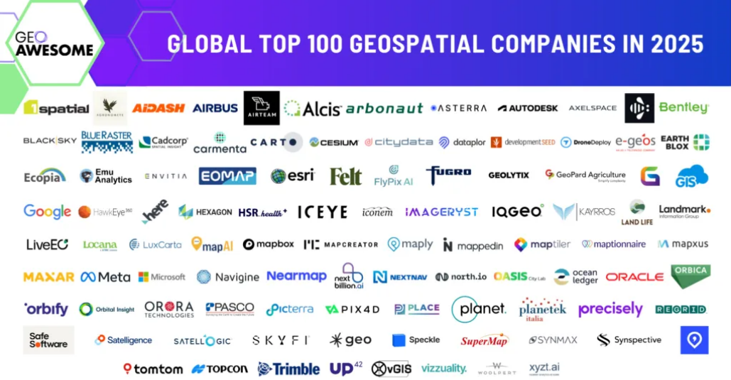 Топ-100 комерційних компаній, які мають власні супутникові «сузір’я» для надання послуг, серед яких є й Maxar. Вибір наче великий, але більшість з них є або американькими, або залежать від американських технологій. Інфографіка: GEOAWESOME. 