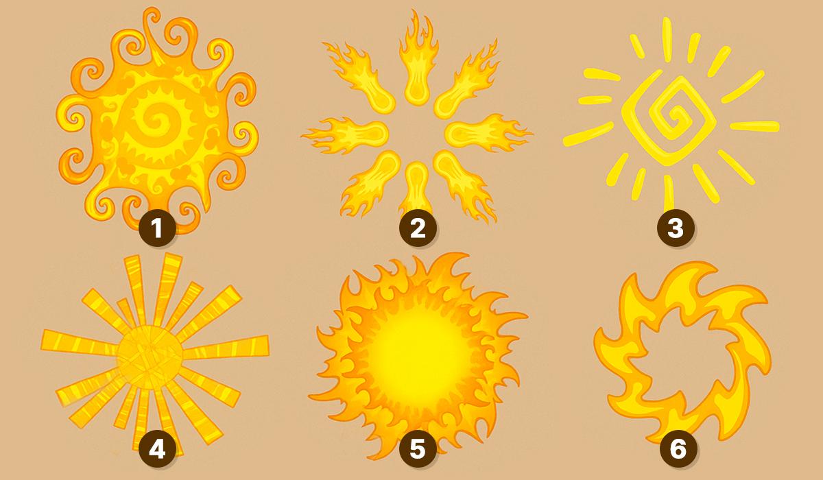 Test di vitalità: scegliere l'immagine del sole indica una mentalità positiva