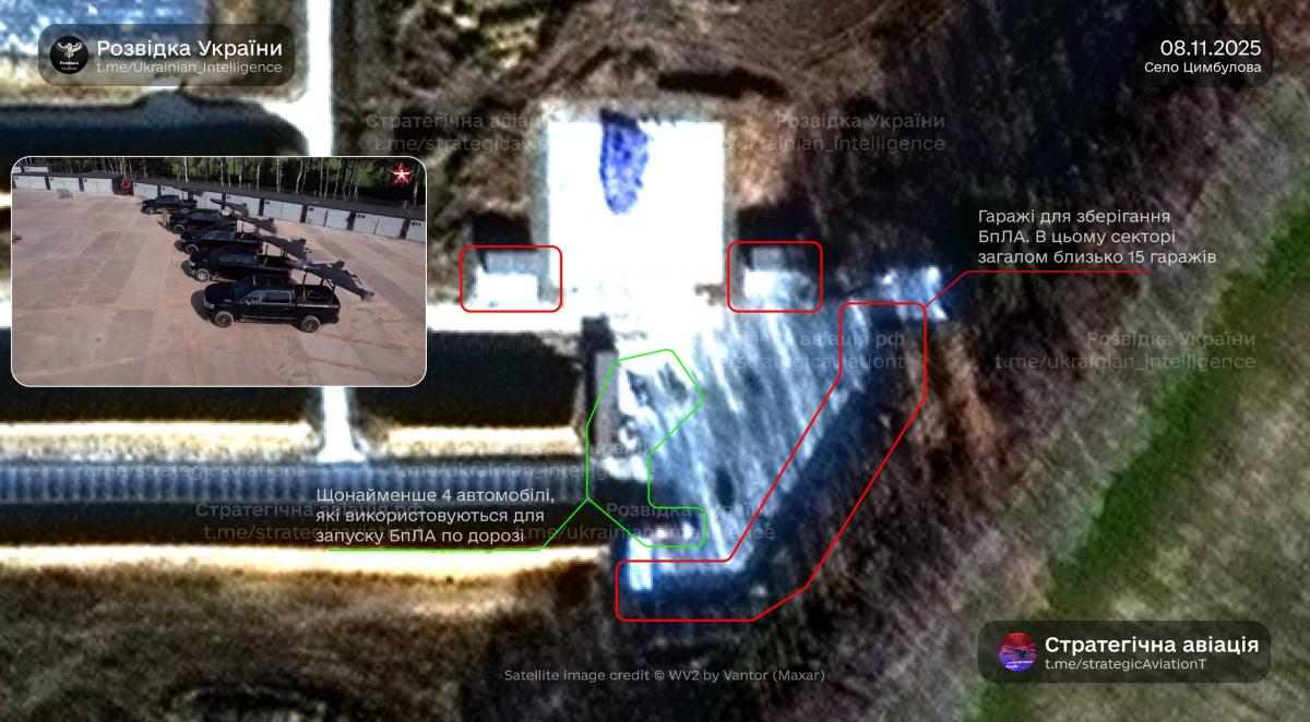 Супутникові знімки пускового майданчика в Росії / Фото: t.me/StrategicaviationT