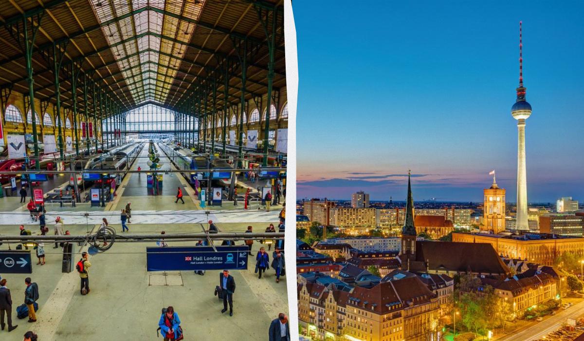 Париж і Берлін з'єднають новим нічним поїздом / колаж УНІАН, фото ua.depositphotos.com