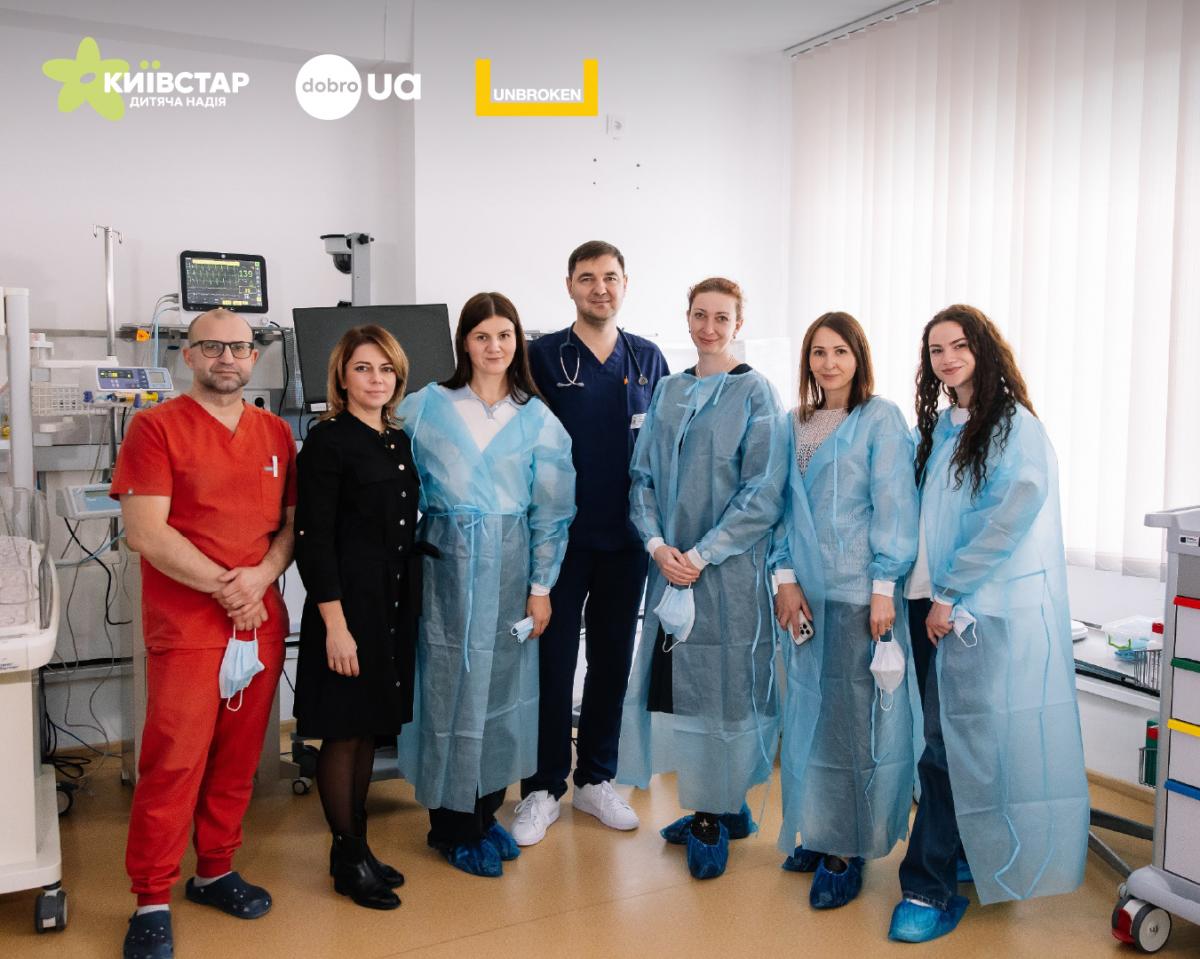 Київстар та dobro.ua передали медичне обладнання на 15 мільйонів гривень для дитячих реанімацій Центру UNBROKEN