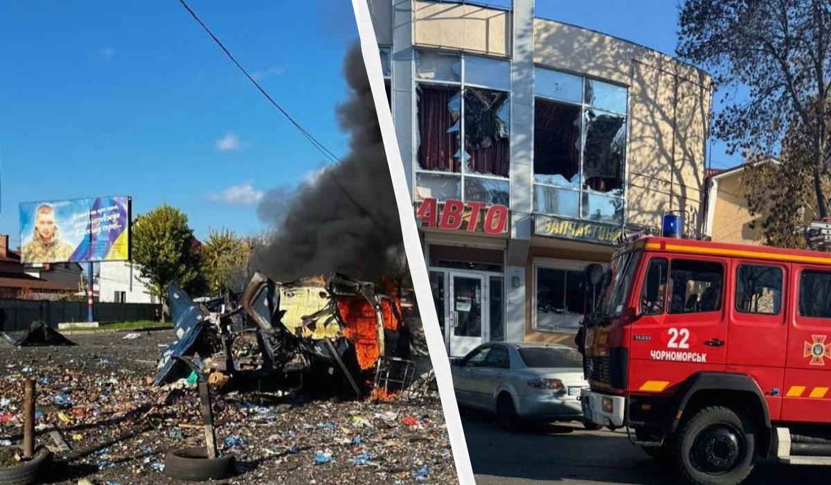 Внаслідок удару двоє людей загинули, семеро поранені / колаж УНІАН, фото Одеської ОВА Внаслідок удару двоє людей загинули, семеро поранені / колаж УНІАН, фото Одеської ОВА