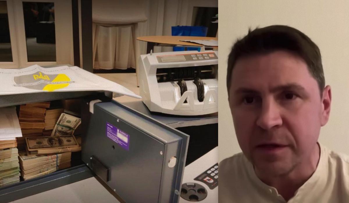 Подоляк зазначив, що уряд відреагував на скандал досить швидко / Колаж УНІАН, фото - НАБУ, скріншот Подоляк зазначив, що уряд відреагував на скандал досить швидко / Колаж УНІАН, фото - НАБУ, скріншот