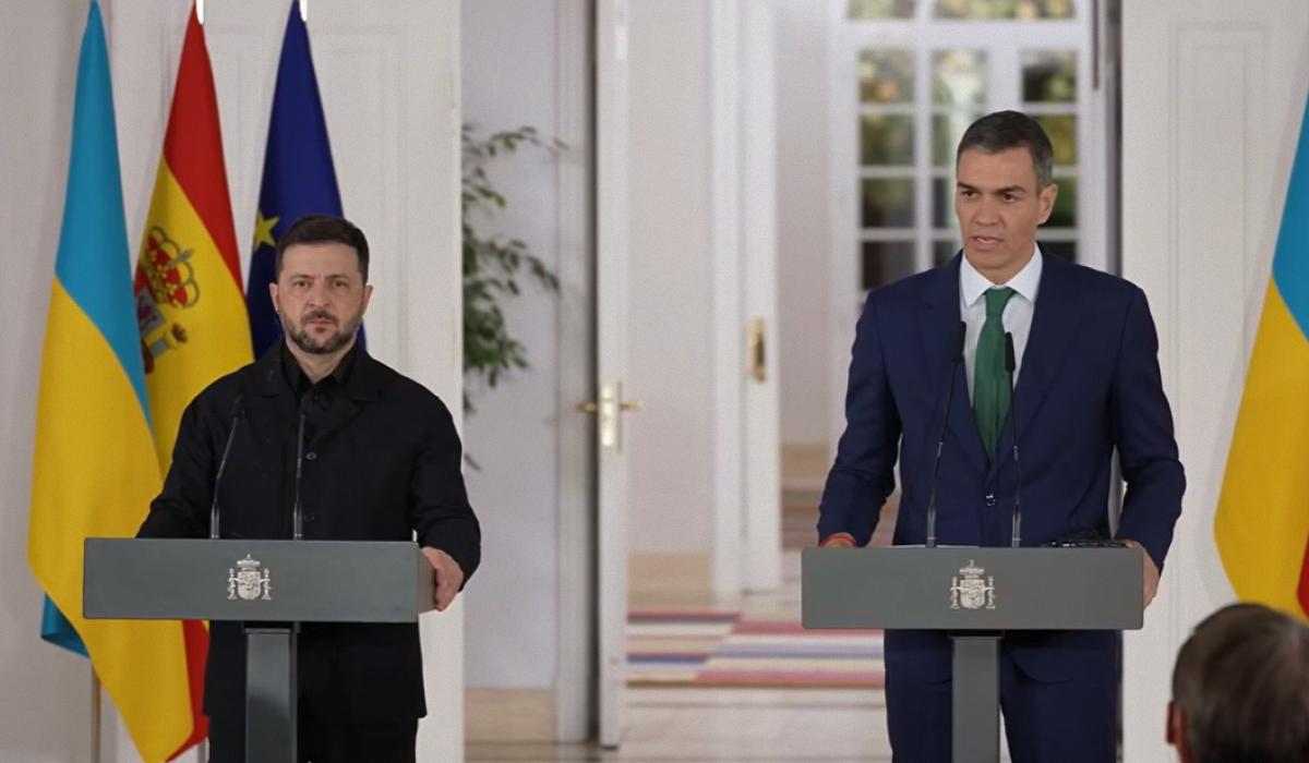 Владимир Зеленский и Педро Санчес дали совместную пресс-конференцию / фото скриншот