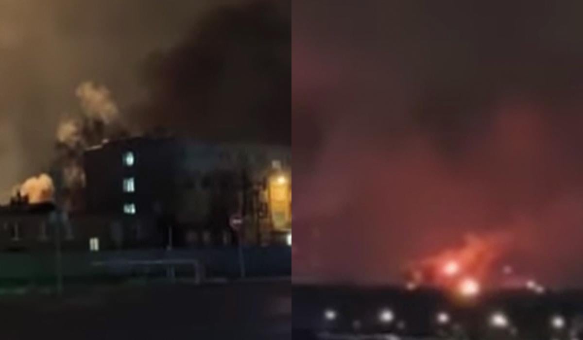 В результате атаки завод потерял 26% мощностей / Коллаж: УНИАН, фото: скриншот из видео