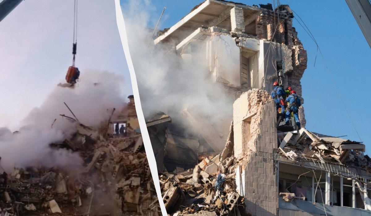 Чоловіка дістали з верхніх поверхів зруйнованого будинку / колаж УНІАН, фото скріншот, ДСНС Чоловіка дістали з верхніх поверхів зруйнованого будинку / колаж УНІАН, фото скріншот, ДСНС