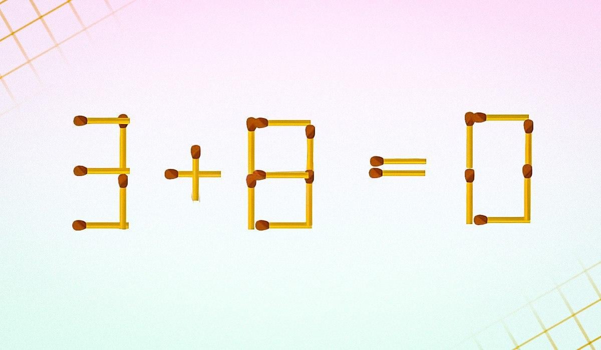 Rimuovere due fiammiferi per correggere l'equazione: un semplice rompicapo di logica