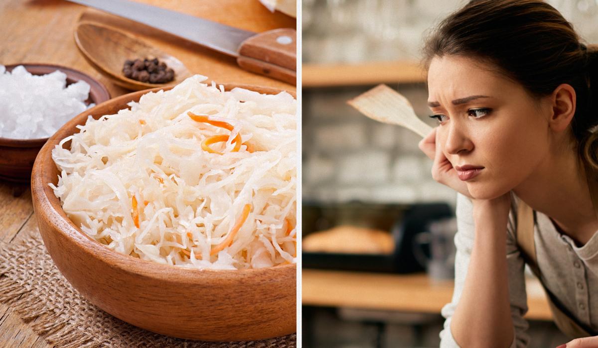 Що робити щоб квашена капуста не перекисла і не потемніла