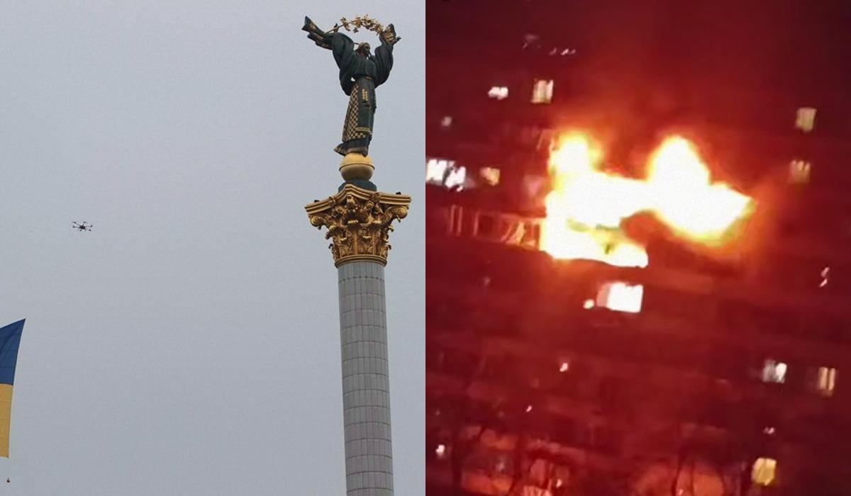 Attacco a Kiev: incendi in edifici a più piani e quattro feriti