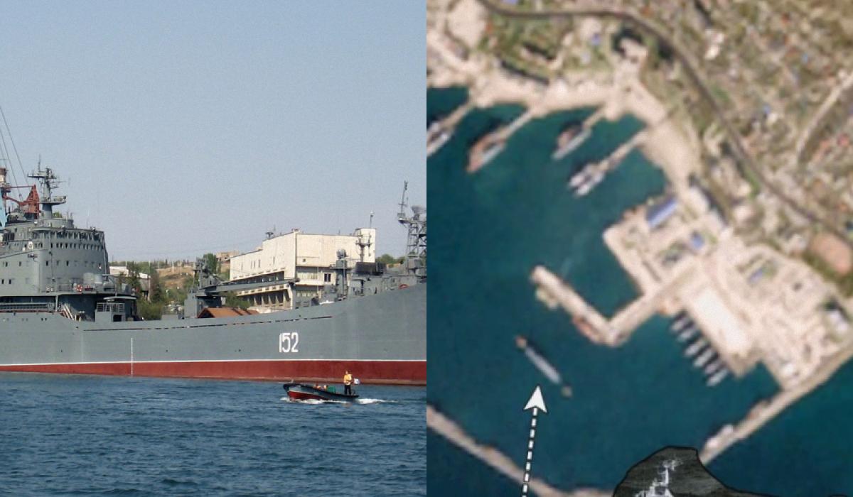 Буксиры отвели поврежденный российский корабль от Новороссийска: спутниковые снимки