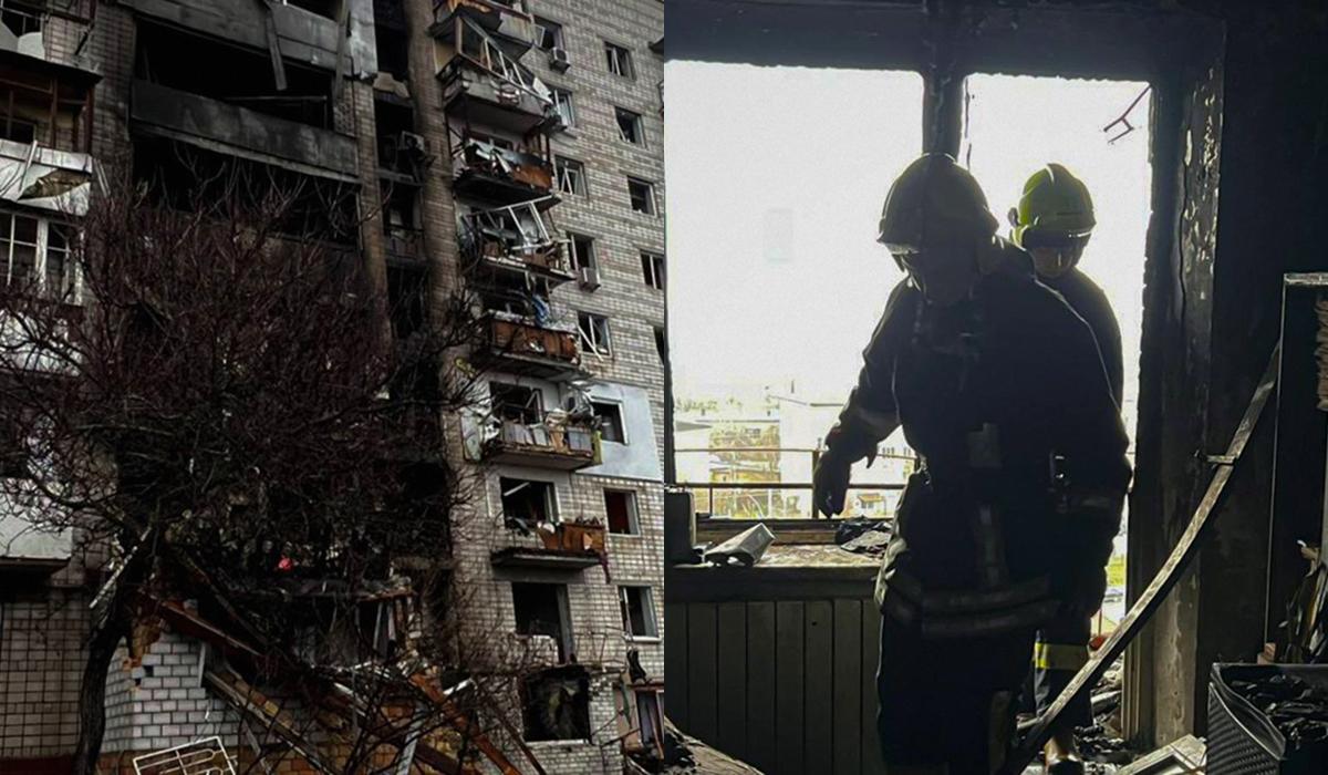 Attacco russo a Vyshgorod: droni Shahed con munizioni a grappolo colpiscono edificio residenziale