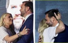 Джей Ди Вэнс и вдова Чарли Кирка озадачили объятиями: сеть сплетничает о романе (видео)