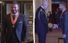 Король Чарльз III посвятил Дэвида Бекхэма в рыцари (видео)
